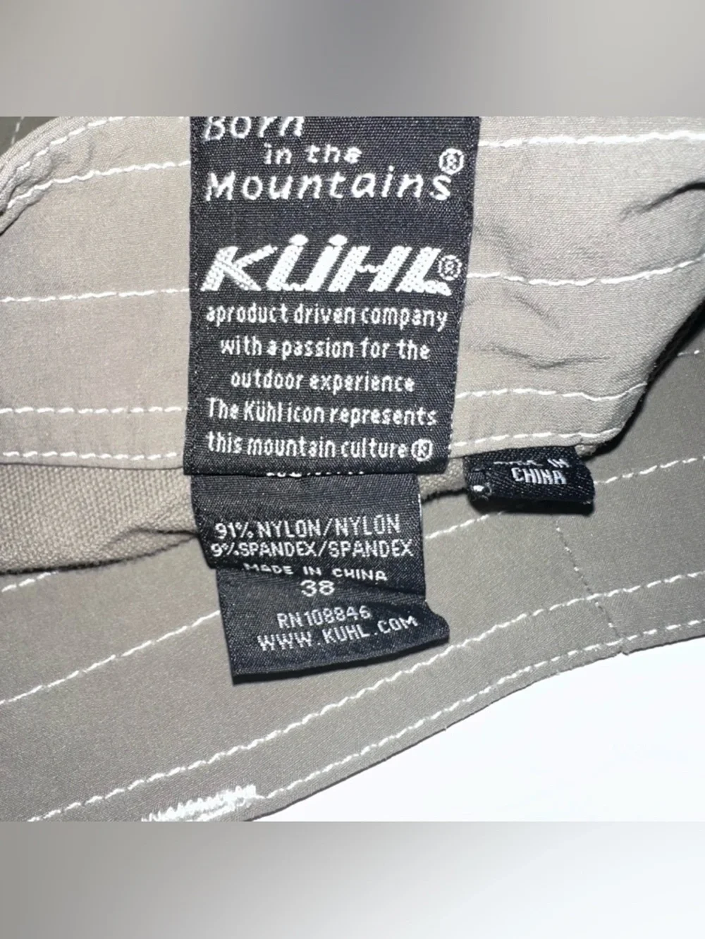 Kuhl Born In The Mountain Shorts Pockets Hiking Outdoor Men's Size 38 108846